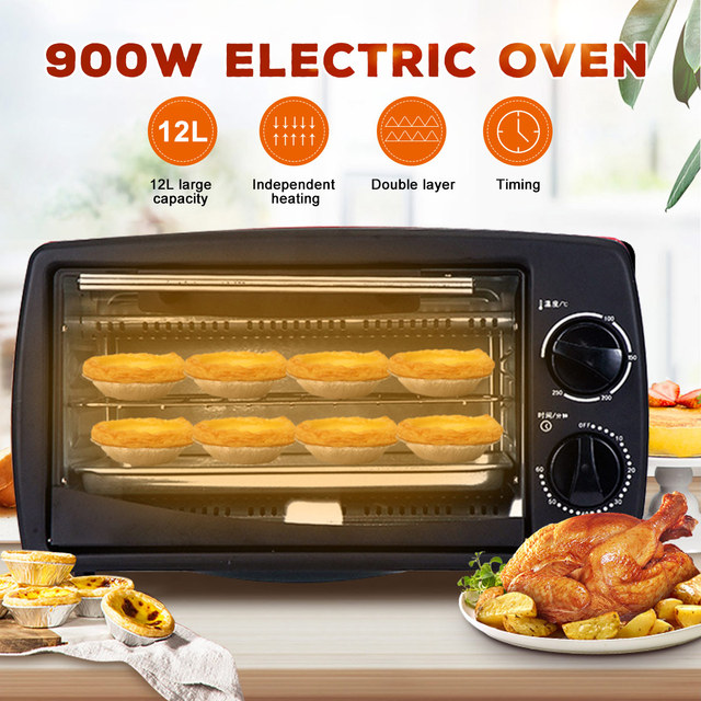 900W 220V Mini Oven Multifunctional Household Electric Oven Intelligent  Timing Kitchen Baking Toaster Grilled Chicken Wings - AliExpress